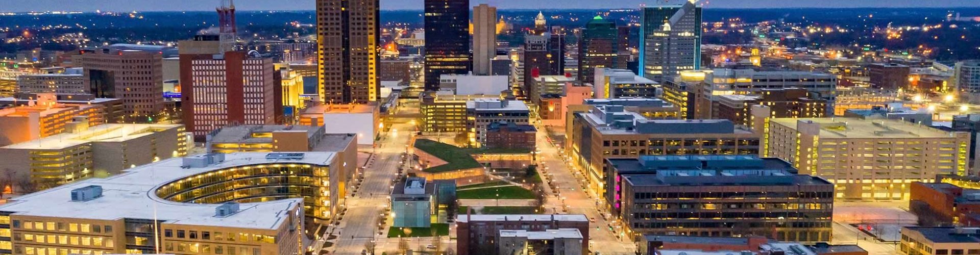 Des Moines, IA, US cityscape