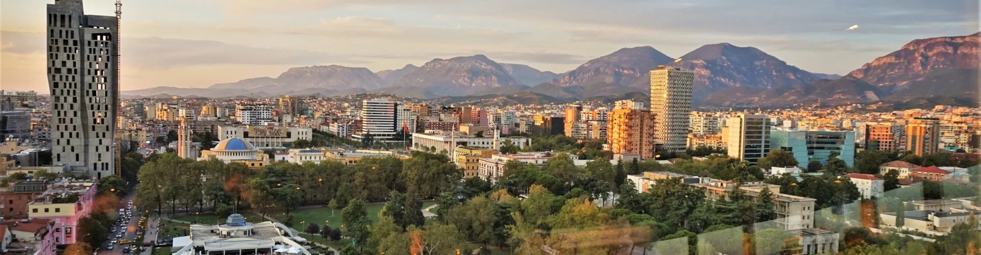 Tirana, AL cityscape